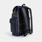 Coach Sprint Backpack In Colorblock Signature Canvas Silver Denim Chalk