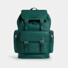 Coach Sprint Backpack In Colorblock Signature Canvas Silver Sea Green