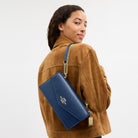 Coach Klare Envelope Crossbody Bag Gold Deep Blue