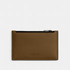 Coach Zip Card Case Gunmetal Green