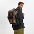 Coach Sprint Backpack In Signature Jacquard Gunmetal Tan Black