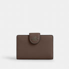 Coach Medium Corner Zip Wallet Gunmetal Dark Stone
