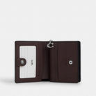 Coach Snap Wallet Silver Black