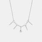 Coach Open Circle Heart Charm Necklace Silver