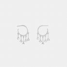 Coach Coach Charm Hoop Earrings Silver