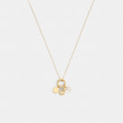 Coach Coin Pendant Necklace Gold