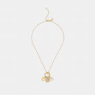 Coach Coin Pendant Necklace Gold