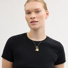 Coach Coin Pendant Necklace Gold