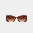 Coach Maxi Sculpted C Oversized Rectangle Sunglasses Caramel Tortoise