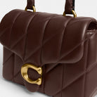 Coach Tabby Top Handle Bag With Quilting Brass Maple