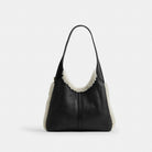 Coach Brooklyn Shoulder Bag 28 In Shearling Brass Black Natural