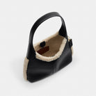 Coach Brooklyn Shoulder Bag 28 In Shearling Brass Black Natural