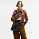 Coach Bleecker Bucket Bag Brass Black