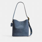 Coach Bleecker Bucket Bag Brass Light Denim