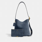 Coach Bleecker Bucket Bag Brass Light Denim