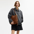Coach Bleecker Bucket Bag Brass Warm Brown