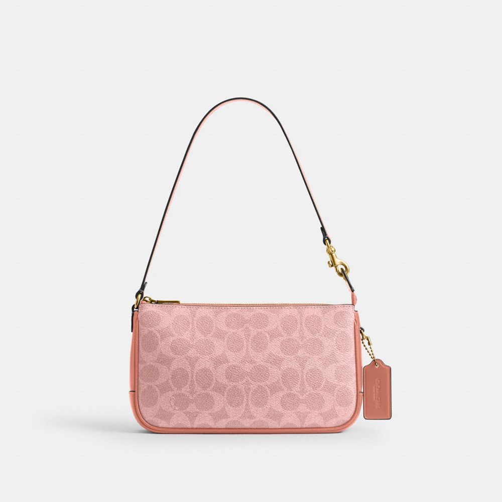 Buy Coach Plaza Bag In Signature Canvas Brass Melon Pink Online in