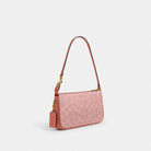 Coach Plaza Bag In Signature Canvas Brass Melon Pink
