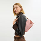 Coach Plaza Bag In Signature Canvas Brass Melon Pink