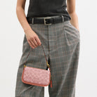 Coach Plaza Bag 18 In Signature Canvas Brass Melon Pink