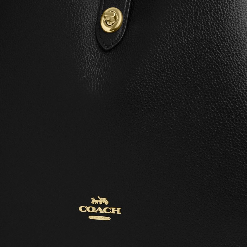 Coach Hadley Large Shoulder Bag Gold Black