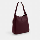 Coach Hadley Large Shoulder Bag Gold Dark Wine