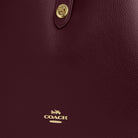 Coach Hadley Large Shoulder Bag Gold Dark Wine
