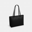 Coach Station Tote Bag Silver Black