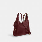 Coach Ella Shoulder Bag Gold Maroon