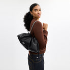 Coach Faye Large Shoulder Bag Silver Black