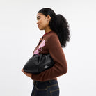 Coach Faye Large Shoulder Bag Silver Black