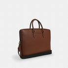 Coach Ethan Large Brief Gunmetal Saddle