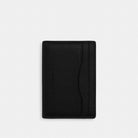 Coach Card Case With Money Clip Gunmetal Black