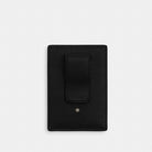 Coach Card Case With Money Clip Gunmetal Black