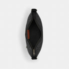 Coach Small Finn Crossbody Bag With Pouch In Maxi Signature Canvas Gunmetal Charcoal Black