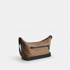 Coach Small Finn Crossbody Bag With Pouch In Signature Canvas Gunmetal Tan Black