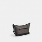 Coach Small Finn Crossbody Bag With Pouch In Signature Canvas Gunmetal Grey Charcoal