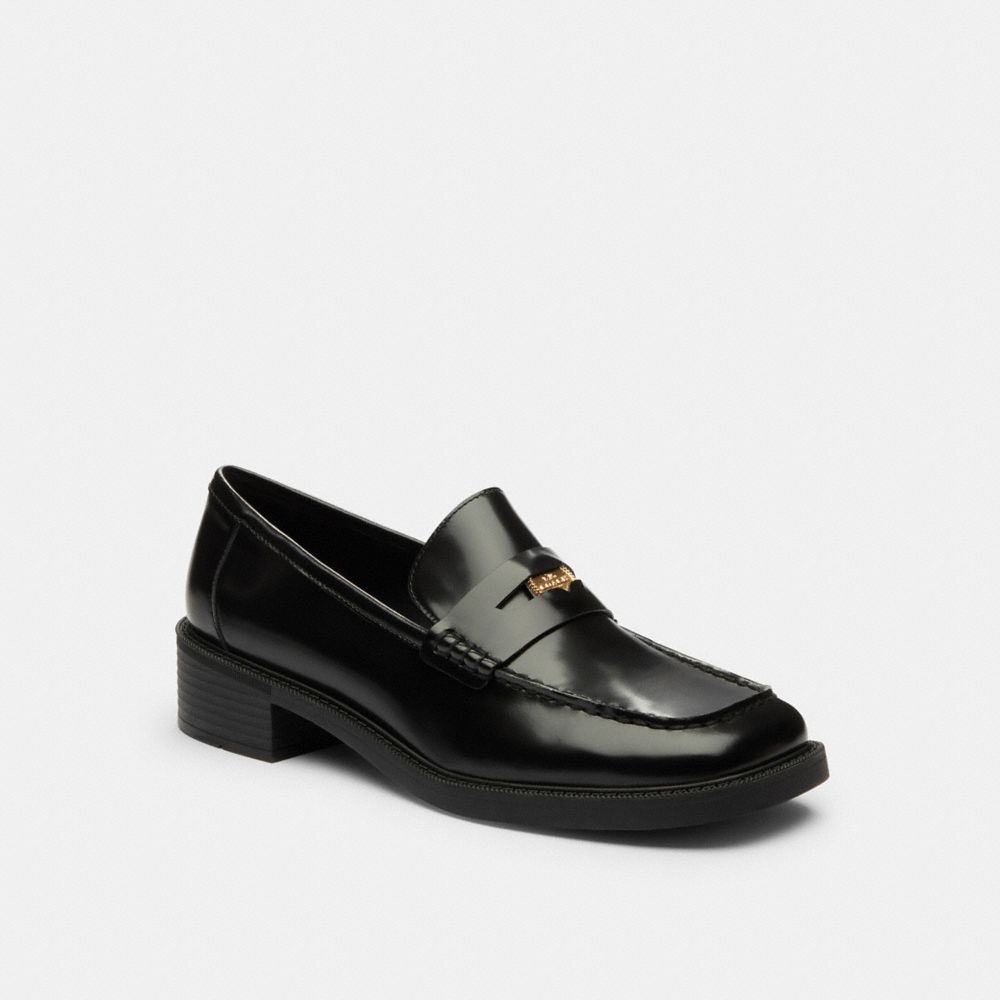 Women's Coach Square Toe Loafer Black