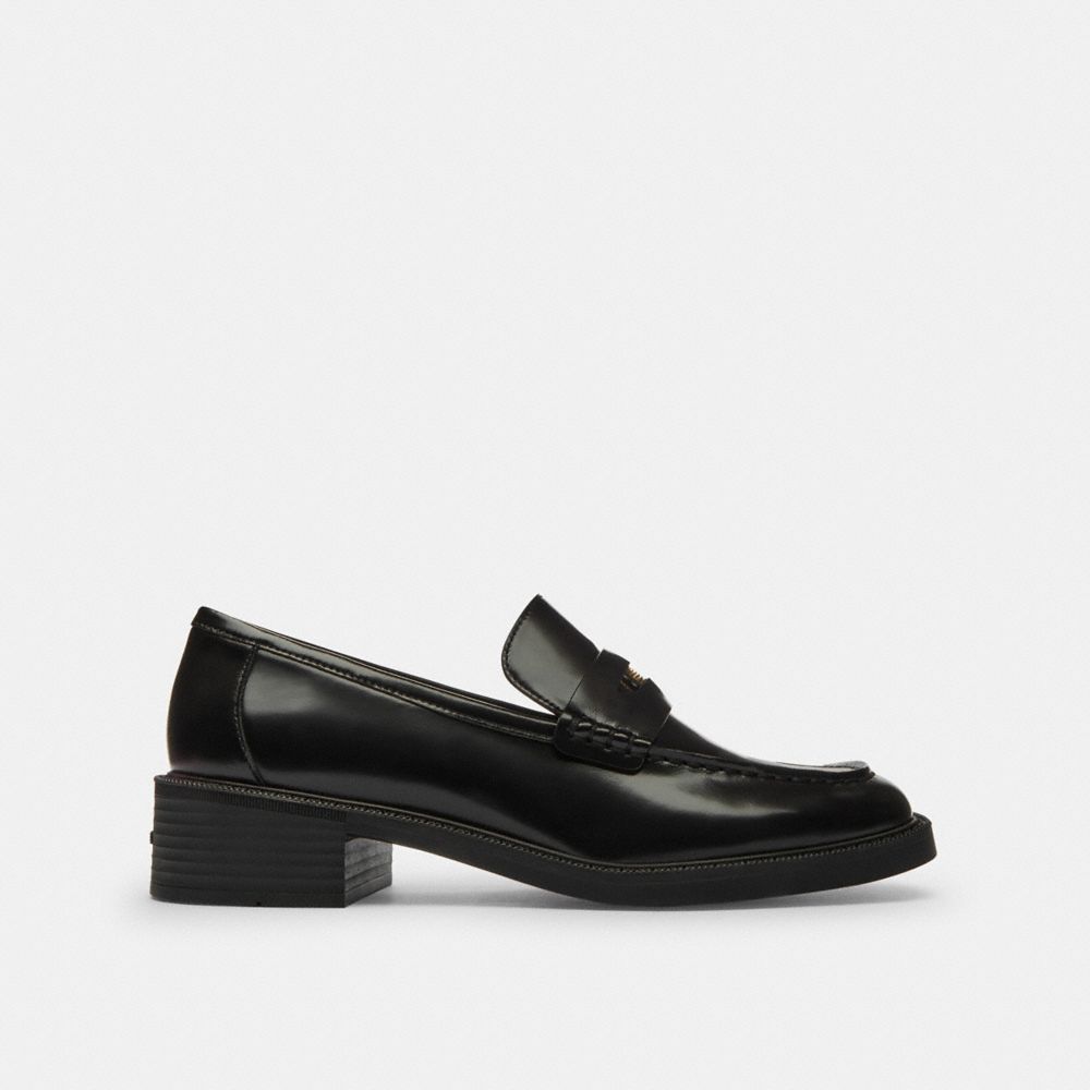 Women's Coach Square Toe Loafer Black