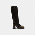 Women's Coach Sculpted C Tall Boot In Loved Leather Black