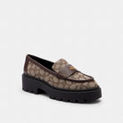 Women's Coach Lucy Loafer In Signature Jacquard Oak Maple