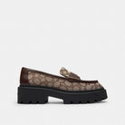 Women's Coach Lucy Loafer In Signature Jacquard Oak Maple