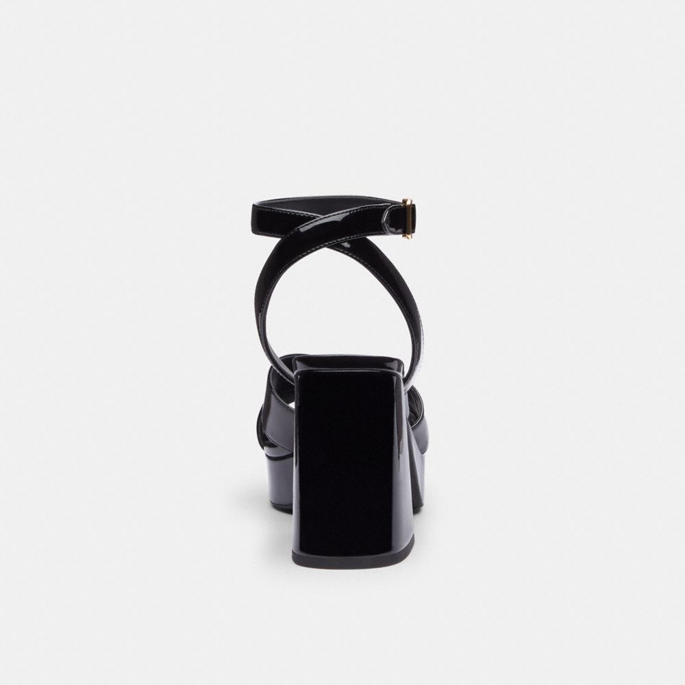 Women's Coach Block Heel Sandal Black