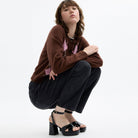Women's Coach Block Heel Sandal Black