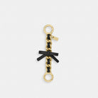 Coach Bow Strap Extender Gold Gold Black
