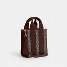 Coach Smith Mini Tote Bag In Signature Jacquard Silver Oak Maple