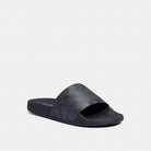 Women's Coach Udele Sport Slide In Signature Canvas Charcoal Black