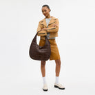 Coach Alter/Ego Large Crescent Shoulder Bag In Upcrafted Leather Maple