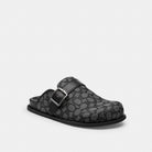 Men's Coach Buckle Clog In Signature Jacquard Graphite Black
