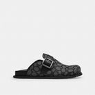 Men's Coach Buckle Clog In Signature Jacquard Graphite Black